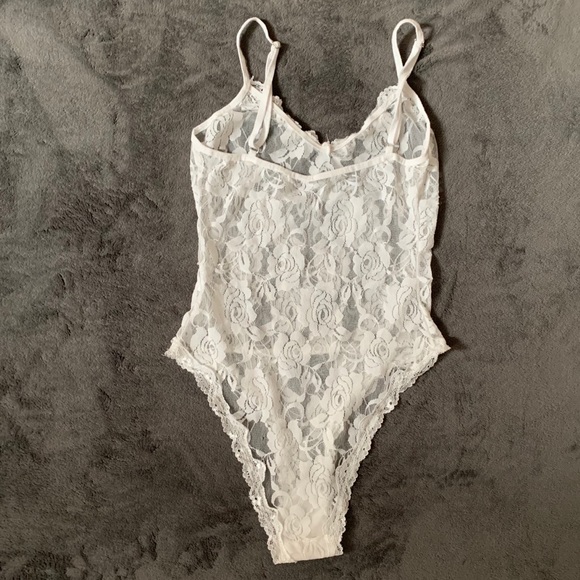 White Lace Lingerie Bodysuit - Picture 2 of 4